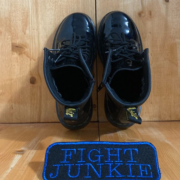 Dr. Martens Doc Martens AIRWAIR Women 5 Patent Leather 8 Eye Lace Up Boots - Picture 7 of 11